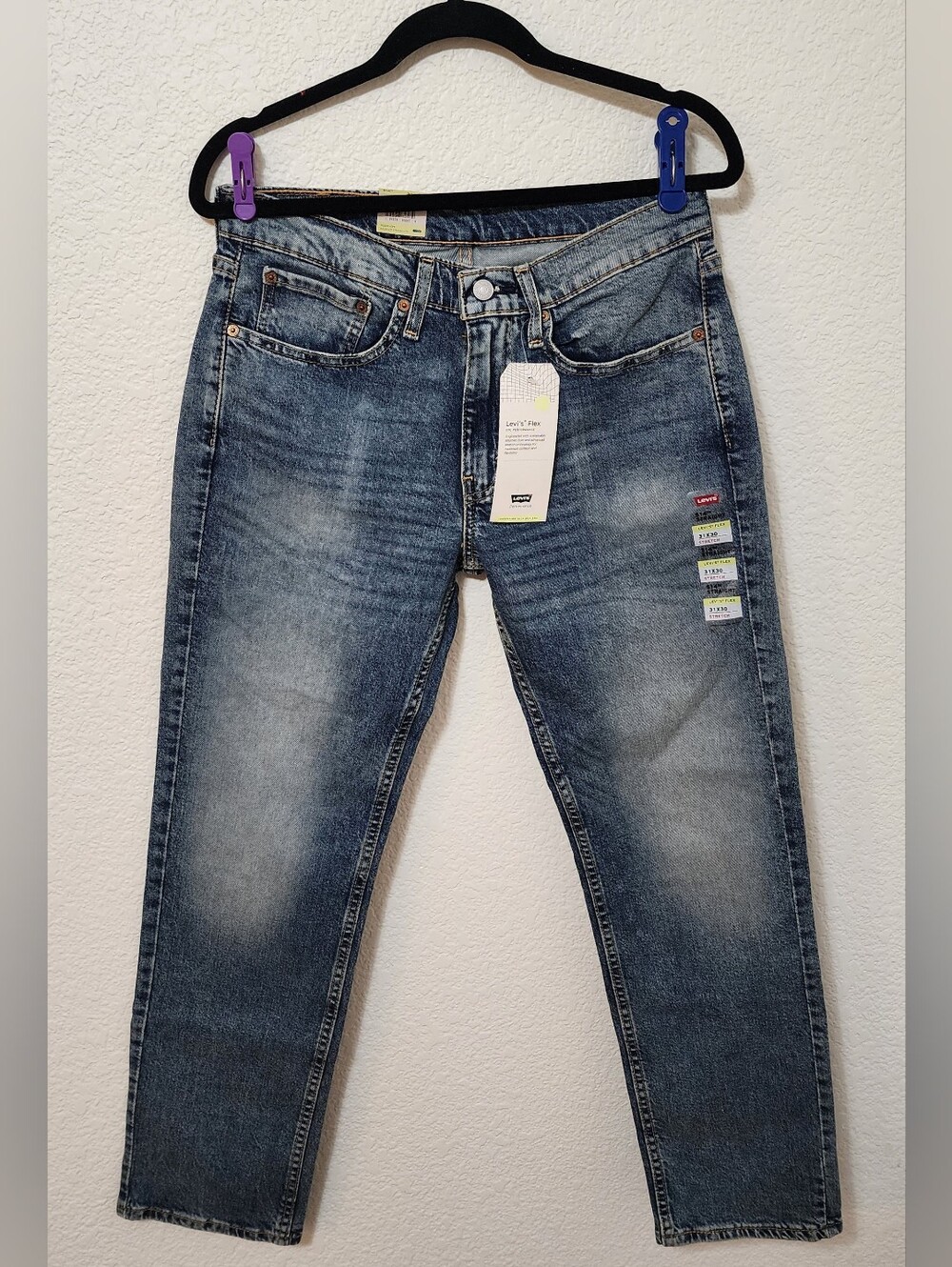 NWT Levi’s 514 Straight Flex Jeans 31x30 Medium Wash Stretch Denim